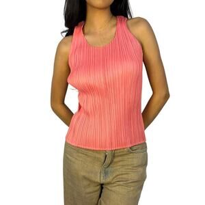 Pleats Please by Issey Miyake Pleated Peach Top